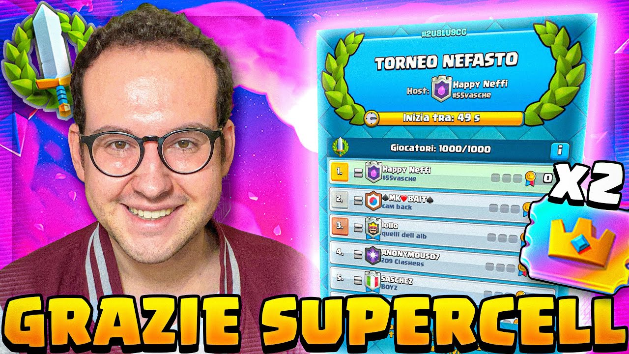 Torneo della Community con 2 PASS offerti da SUPERCELL!! 1000/1000 Giocatori!!