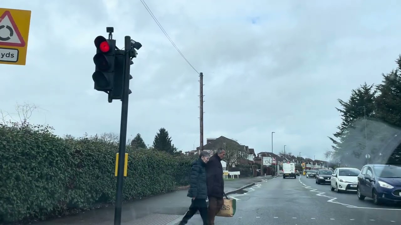 Driving in Morden, new Malden, Tolworth/ Surrey, uk 