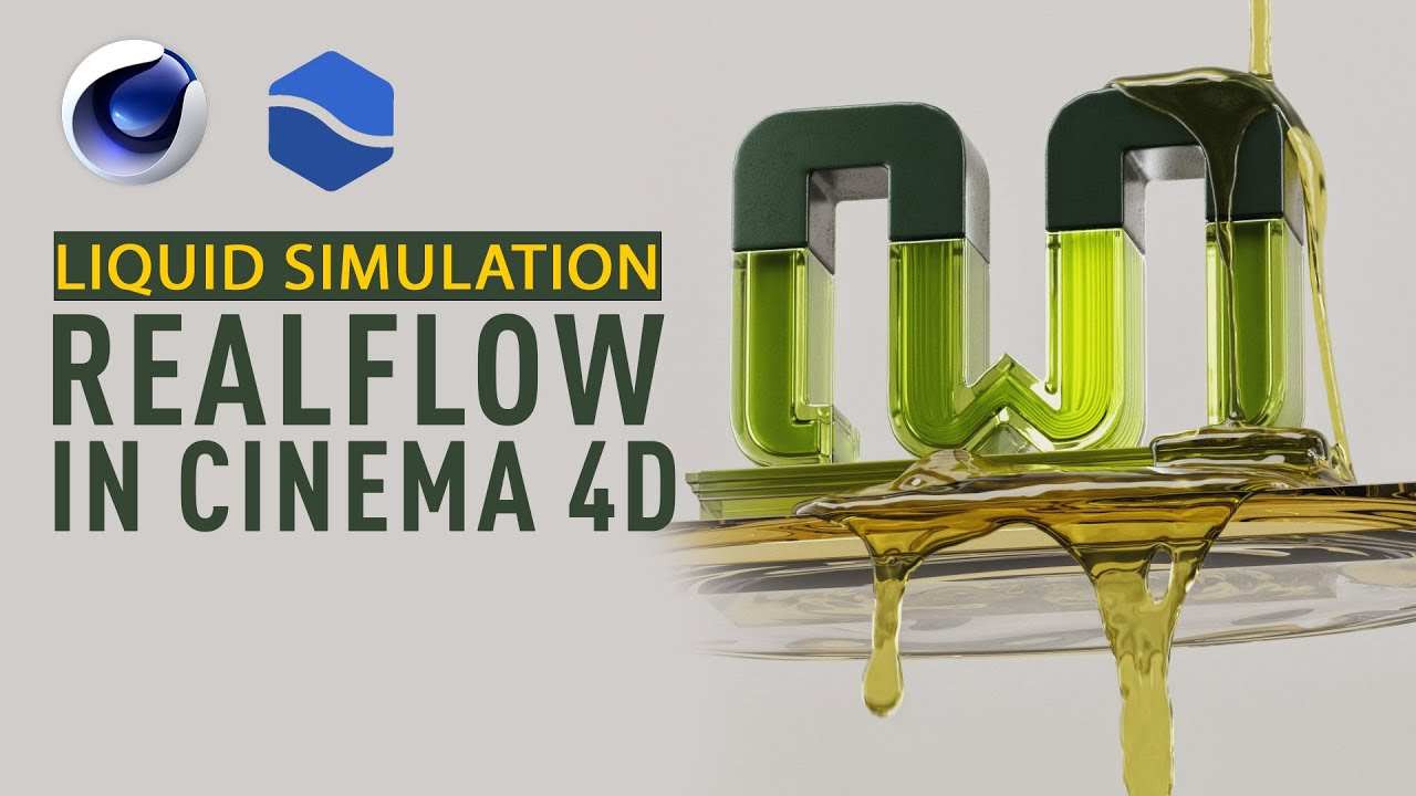 3D Typography + Liquid Simulation with RealFlow in Cinema 4D | Full Tutorial