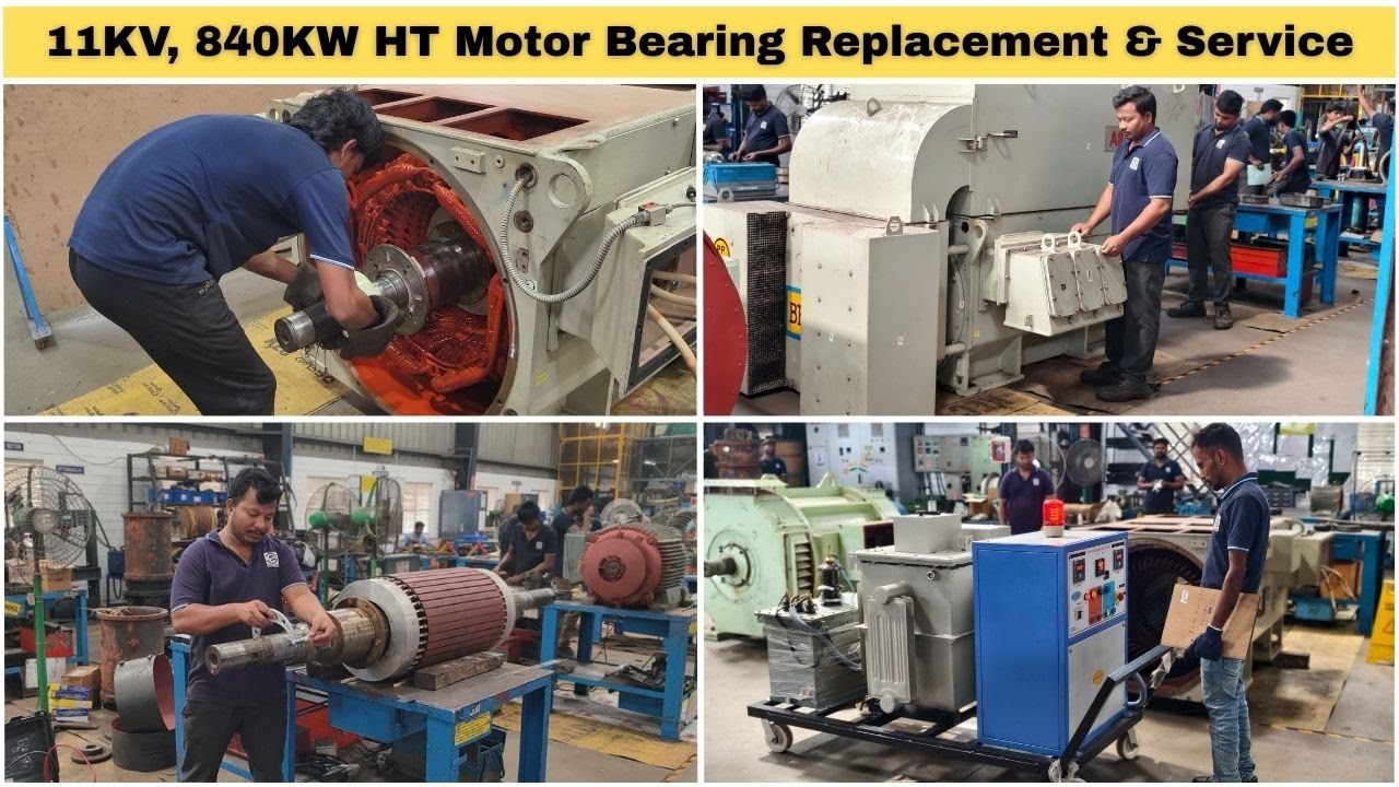 11KV, 840KW HT Motor Bearing Replacement & Service
