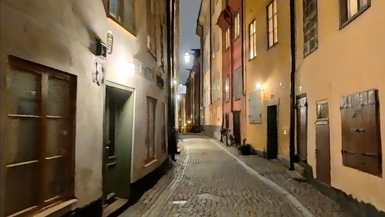 Old Town Stockholm Sweden Walk recorded in 4K December 2025