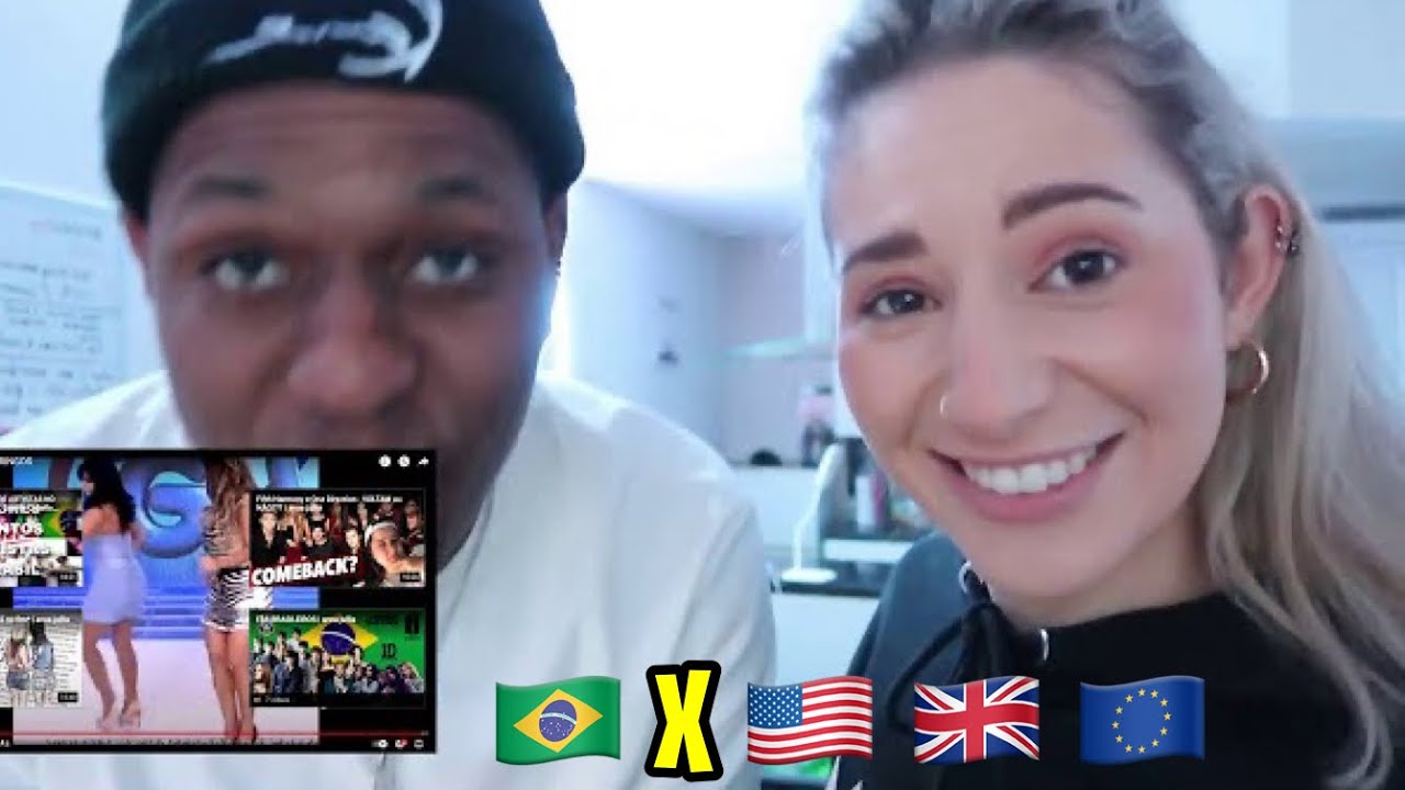Gringa Reage a FÃS BRASILEIROS vs GRINGOS!! (QUEM GANHA?) 🇧🇷🇬🇧🇪🇺