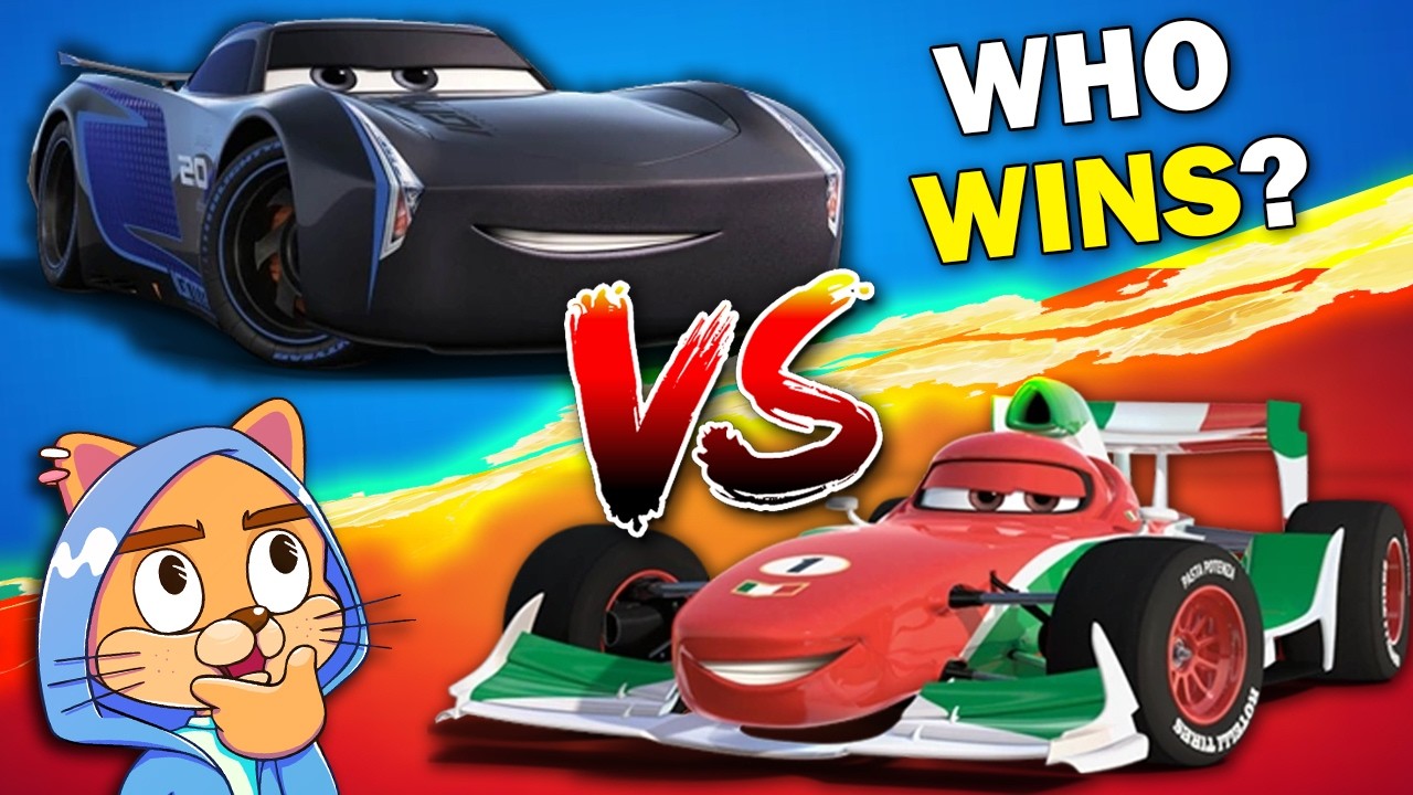 Lightning McQueen VS Jackson Storm VS Francesco Bernoulli | RACE BATTLE
