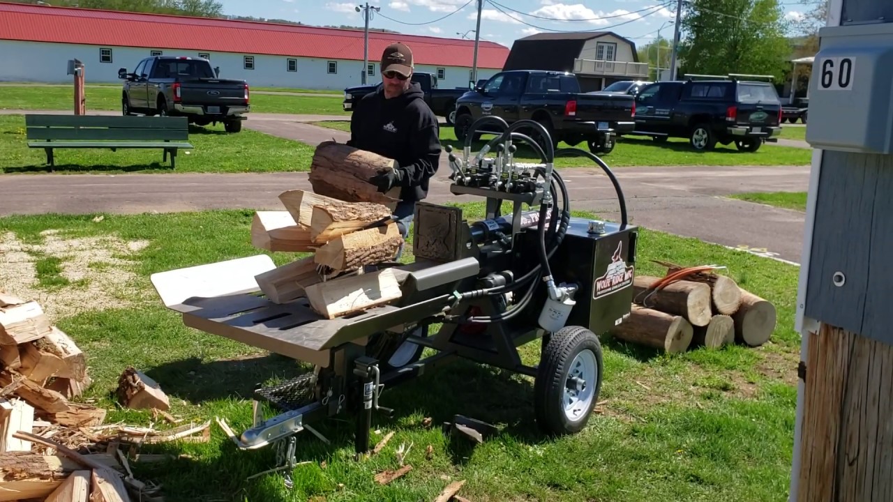 This is Quick! Wolfe Ridge 22 Magnum log splitter getting it done!
