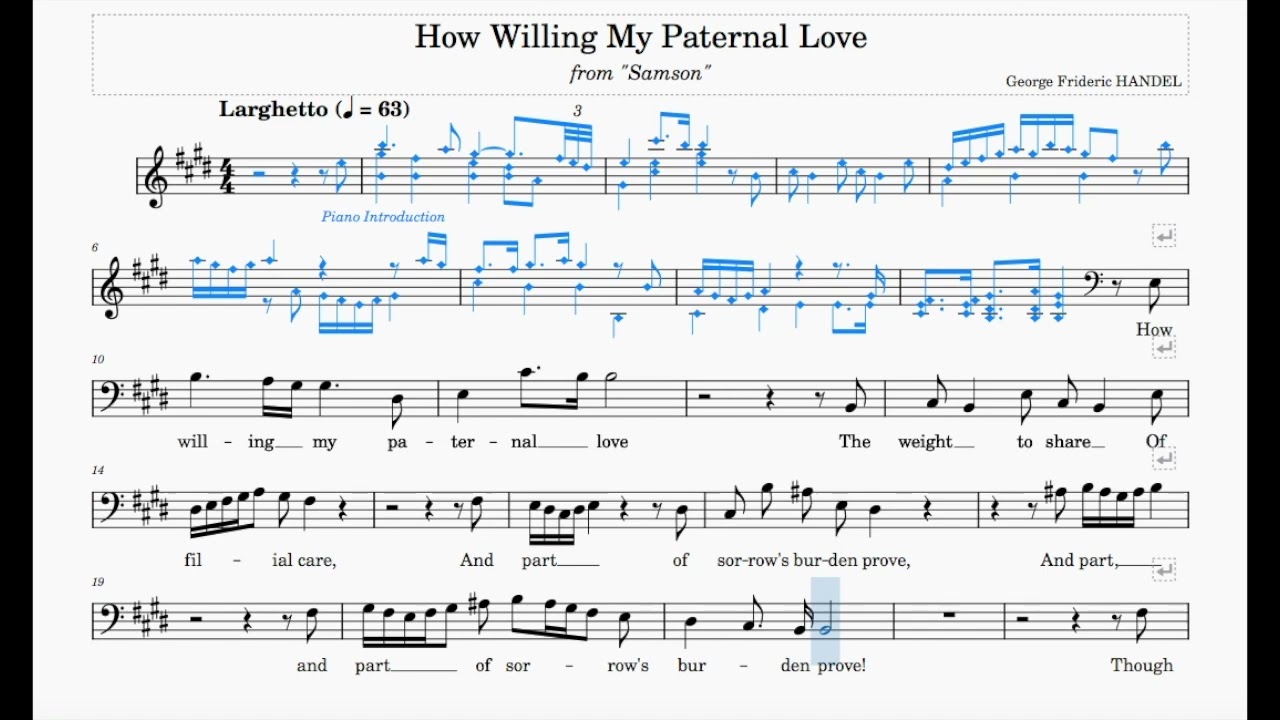 How Willing My Paternal Love (Handel) | ABRSM Grade 6 & Trinity Grade 5 | Sing-Along