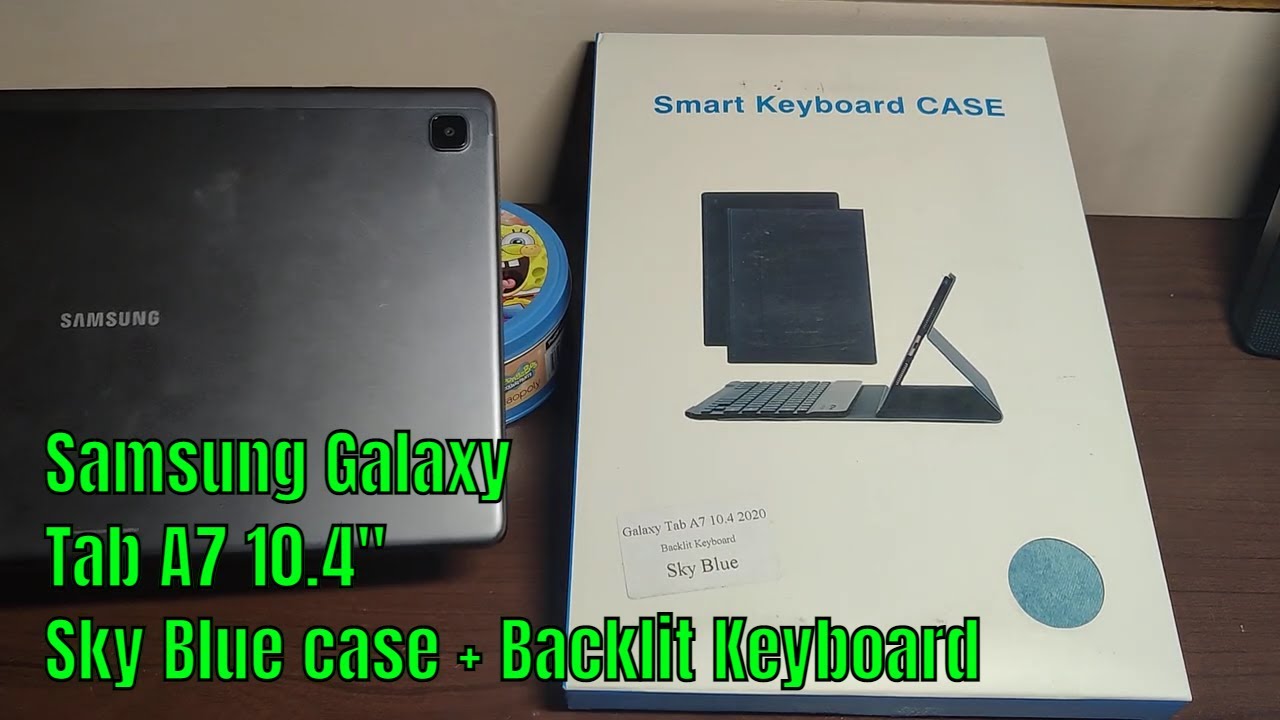 Клавиатура с подсветкой и чехол для Samsung Galaxy Tab A7 10. Wineecy