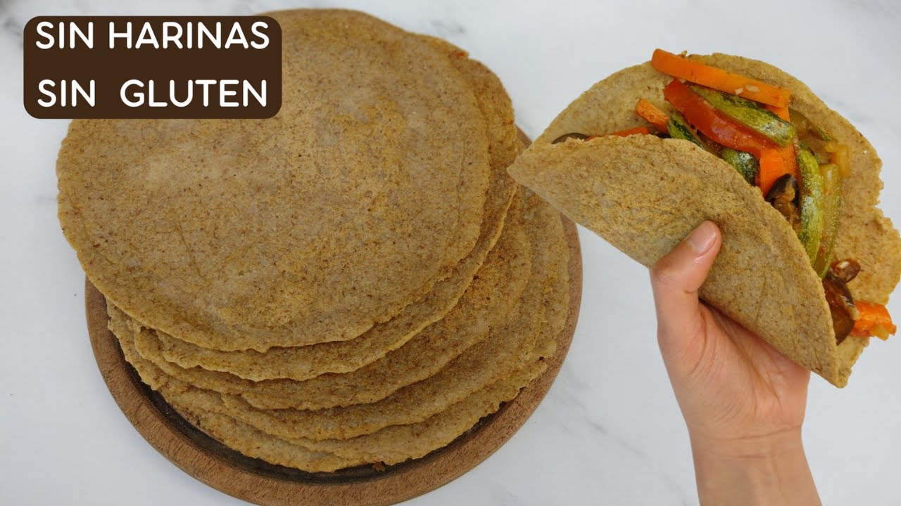 FAJITAS / TORTILLAS DE LENTEJAS 🌮 ¡Solo 3 Ingredientes! ( SIN GLUTEN SIN HARINAS )