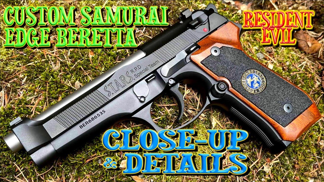 Кастомный пистолет-пулемет Samurai Edge Beretta: крупный план и детали! (Resident Evil)