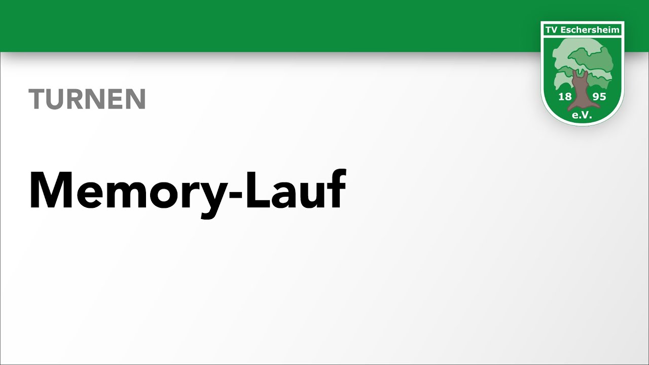 Turnen: Memory-Lauf