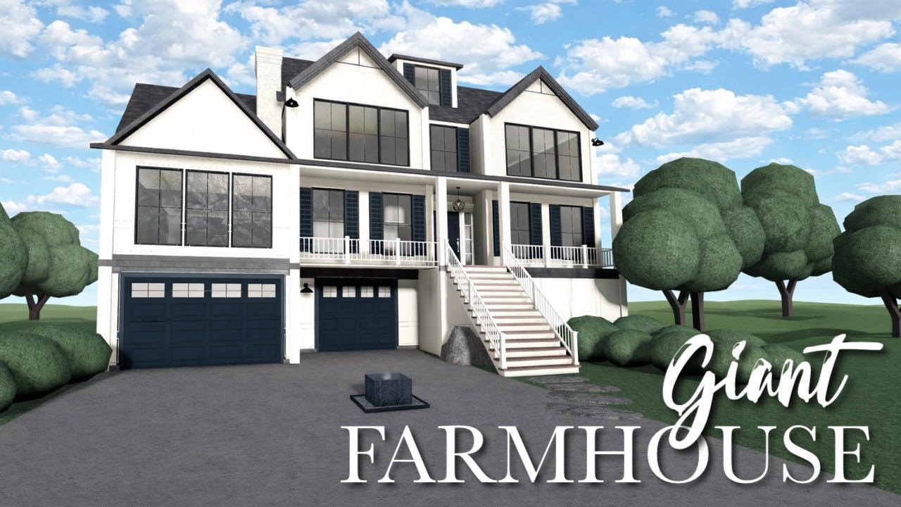 Giant Farmhouse Mansion Bloxburg Speedbuild 30k