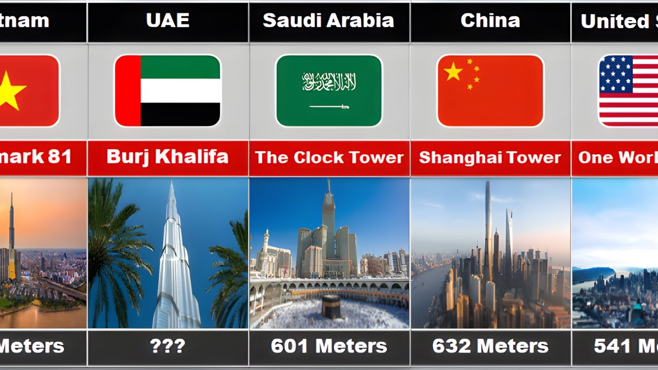 Tallest Building From Different Countries