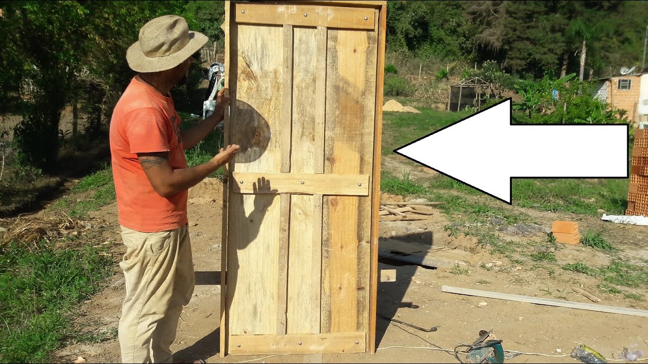 como fazer porta com madeira de pinus ou tabua de coluna  só com makita e furadeira