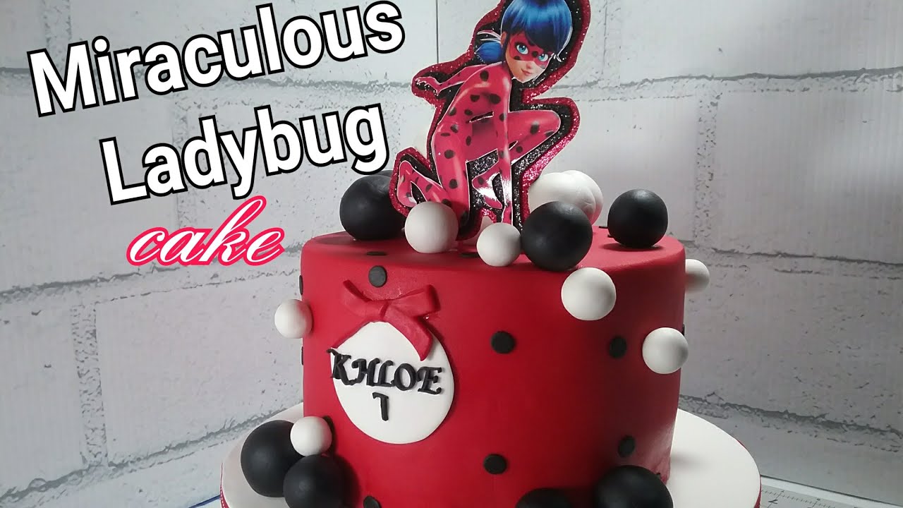 Making Miraculous Ladybug birthday cake