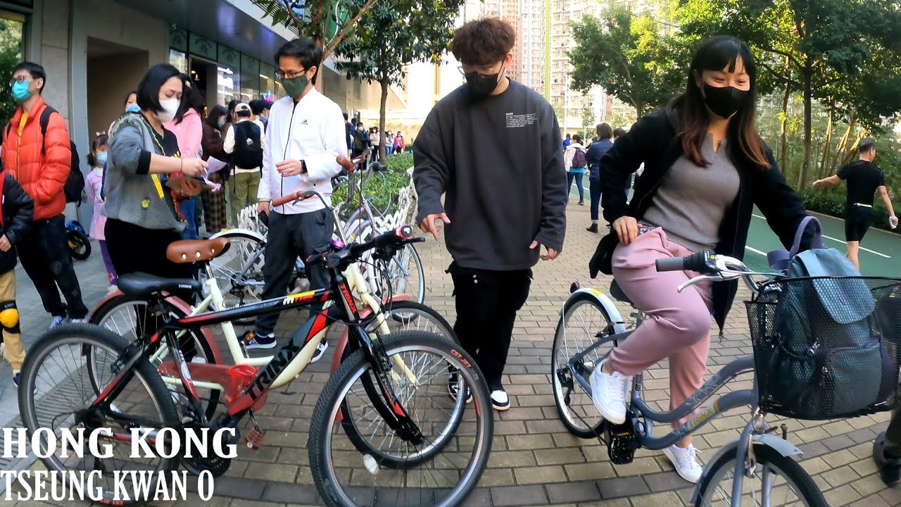 Hong Kong 4k | WaLk Through Cycling The Street of Tseung Kwan o - New Territories Hong kong.