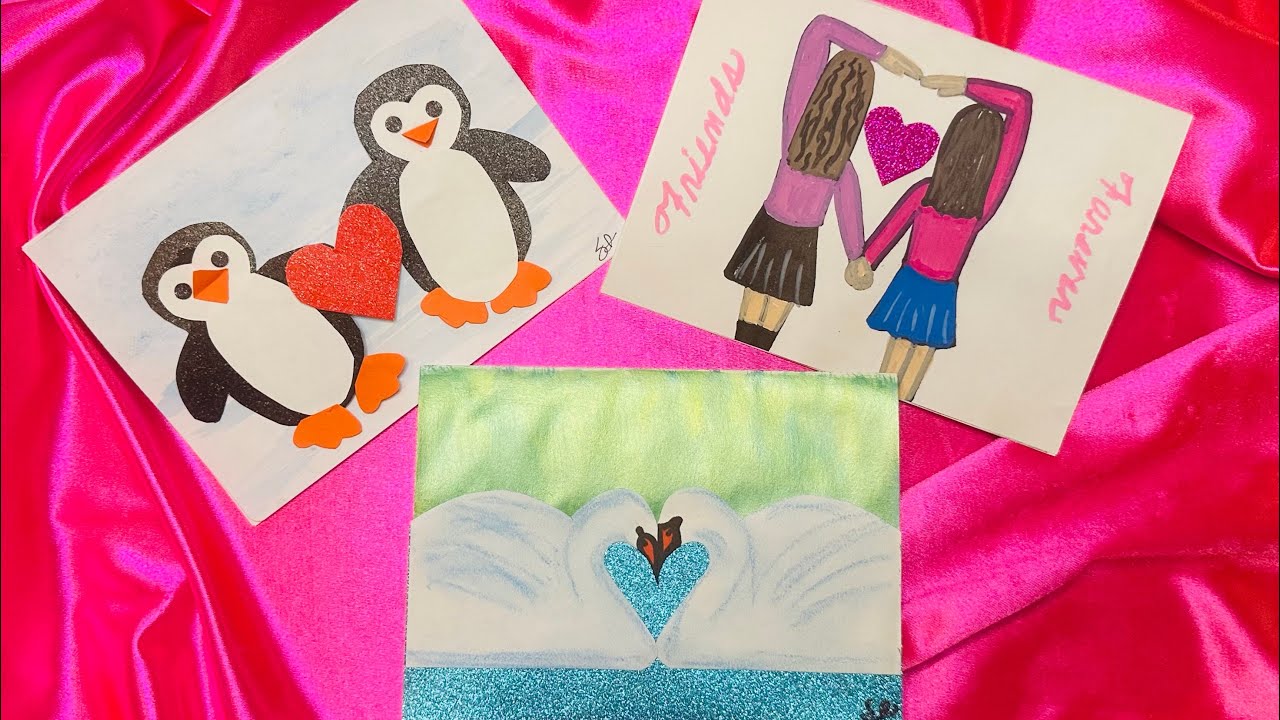 ¡¡Cómo hacer adorables tarjetas para el día de San Valentín!!💖💖🦢🦢