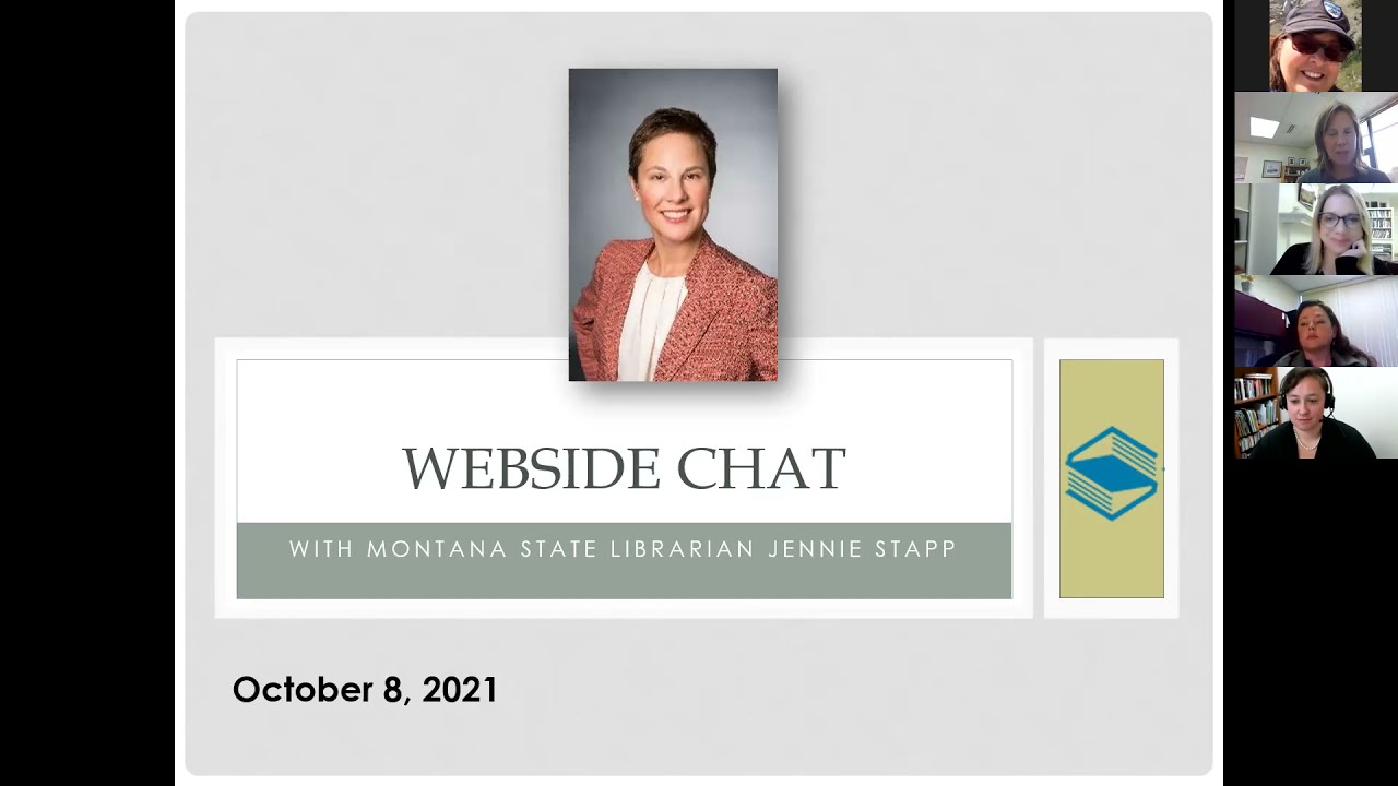 Webside Chat with Montana State Librarian, Jennie Stapp - October 2021