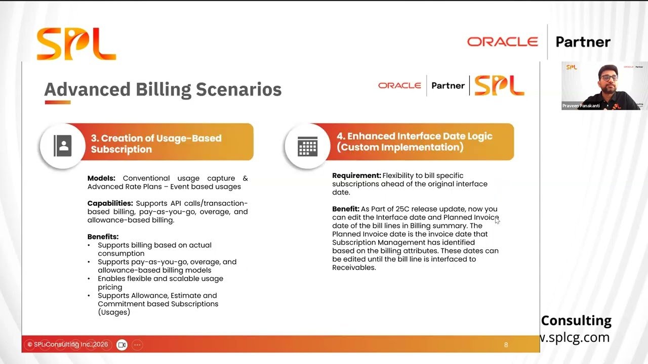 SPL Consulting - Oracle Subscription Management #webinar