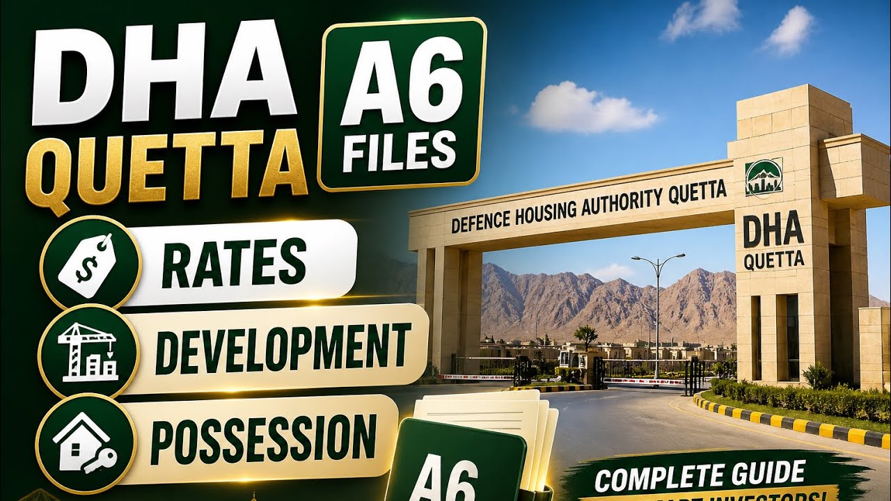 DHA QUETTA | Sector A6 | File or Plot ? Development | Possession | Rates. 