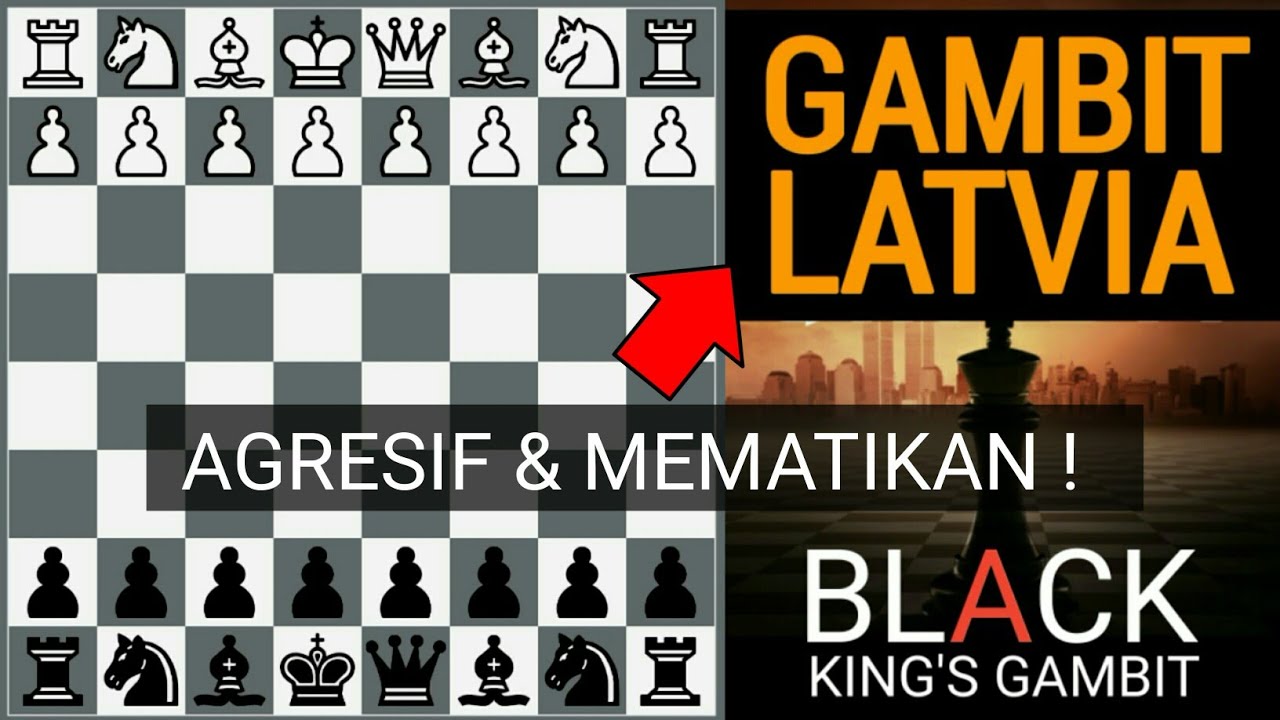 AGRESIF & Mematikan | 3 Jebakan catur hitam GAMBIT LATVIA