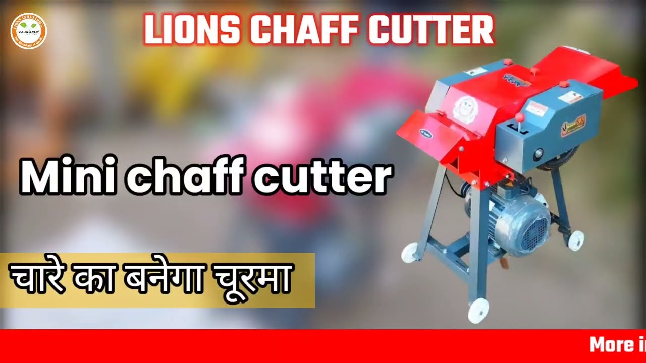 अब चारा का बनेगा चूरमा🤩Mini Chaff cutter machine Lions industries #highspeedchaffcutter