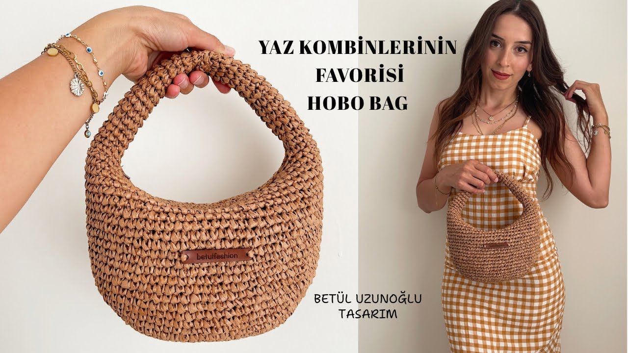 ОЧЕНЬ СТИЛЬНАЯ! ВЯЗАНАЯ СУМКА ИЗ ПРЯЖИ РАФИЯ ЗА 2 ДНЯ