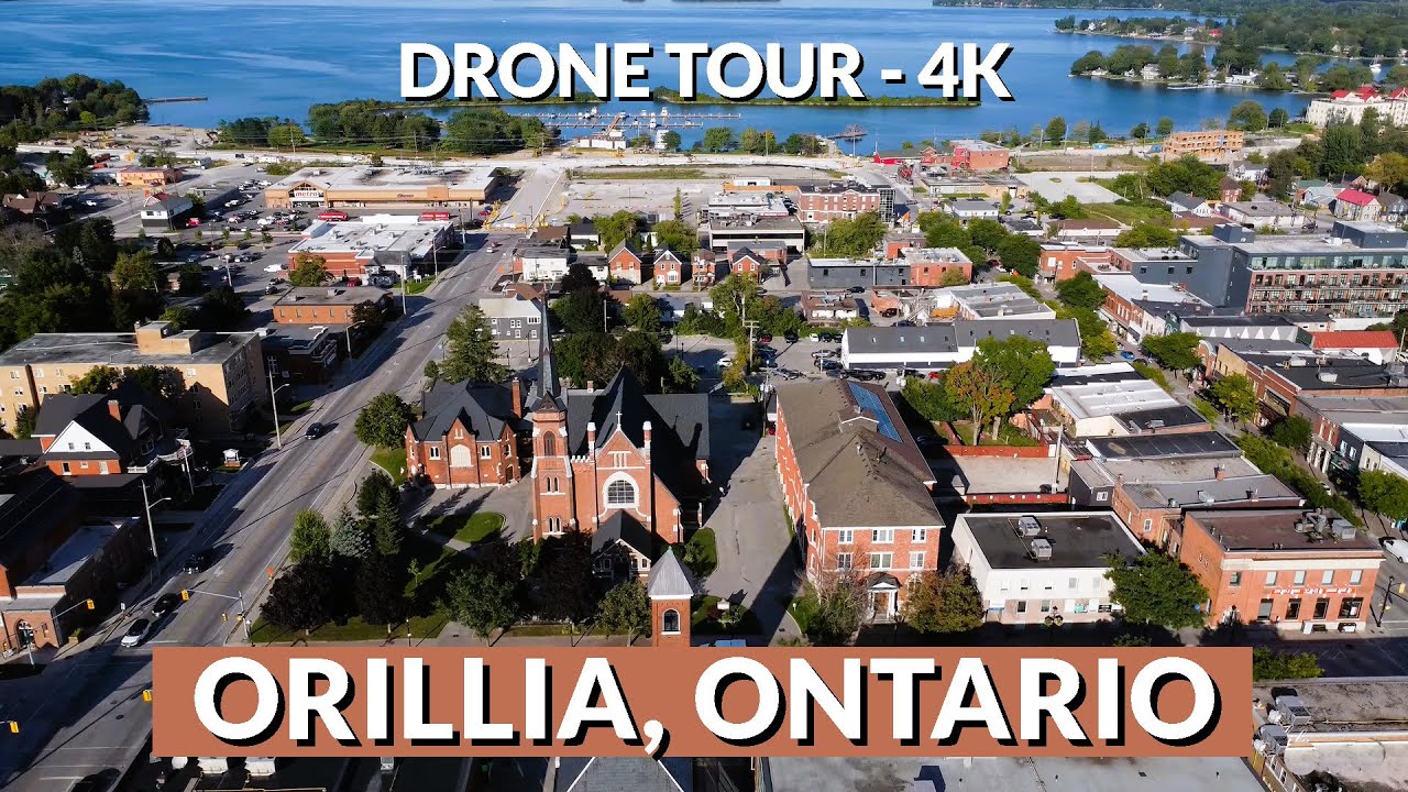 Orillia, Ontario in 4K | Explore the Jewel of Simcoe County from Above 🚁🍁