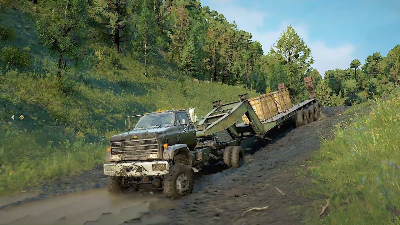 SnowRunner -Tumannaya Pass - Repair the truck and deliver the materials