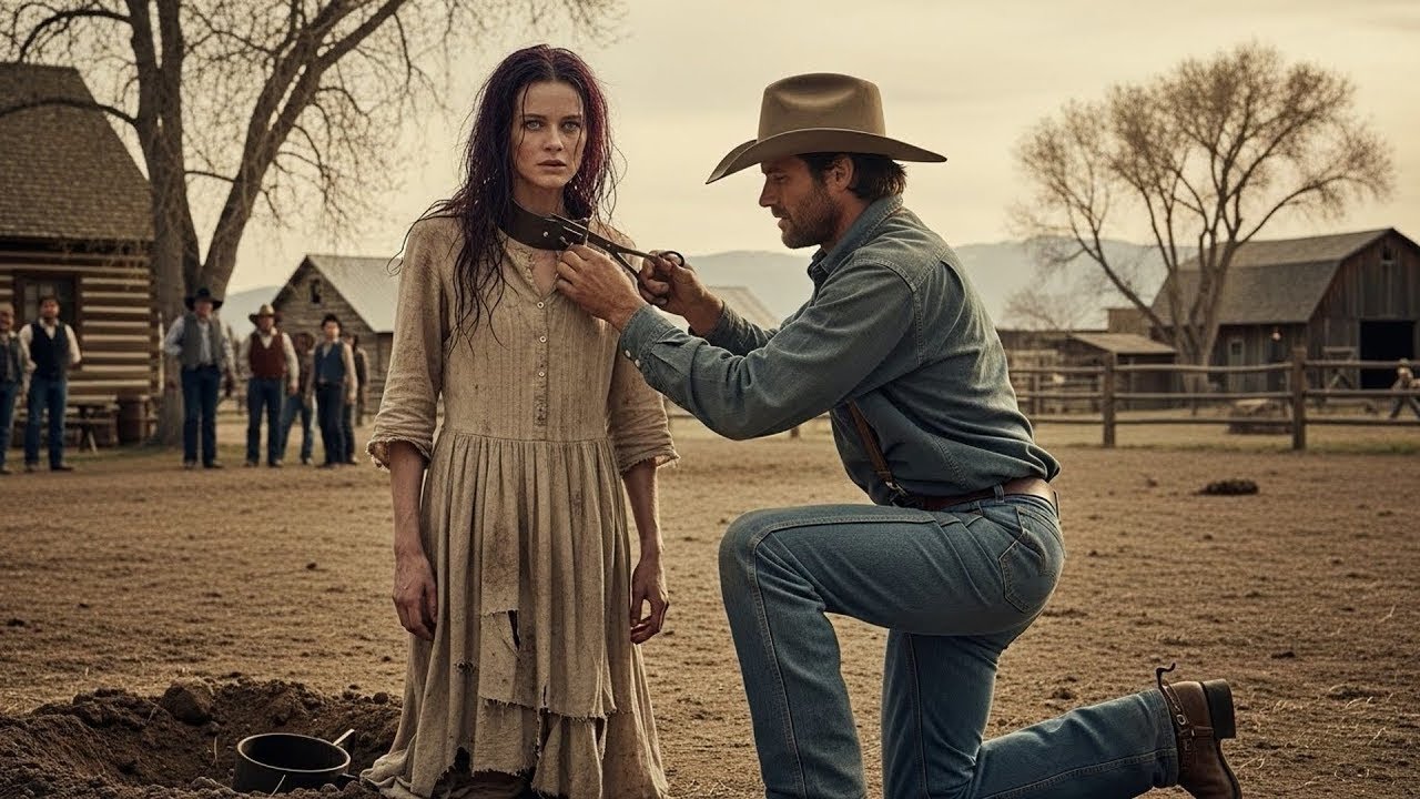 Ela ainda usava a coleira que seu último dono colocou nela, o cowboy a cortou e enterrou fundo.