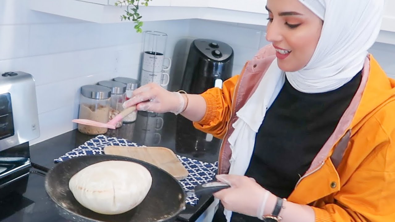 خبز عربي منفوخ وسر العجينه