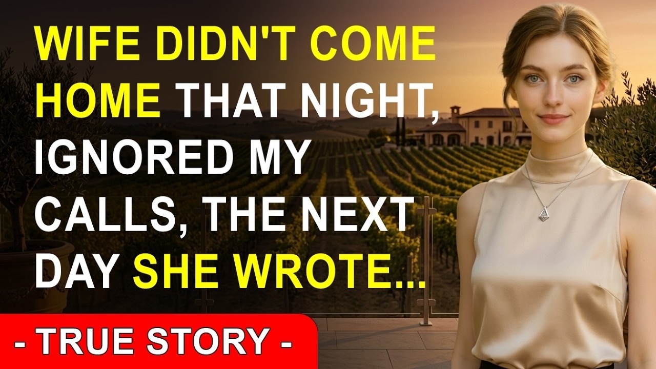 Wife Didn't Come Home That Night, Ignored My Calls, The Next Day She Wrote