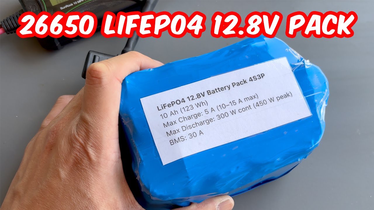 Тестирование самодельного аккумуляторного блока 4S3P 26650 LiFePO4 (из бывших в употреблении элем...