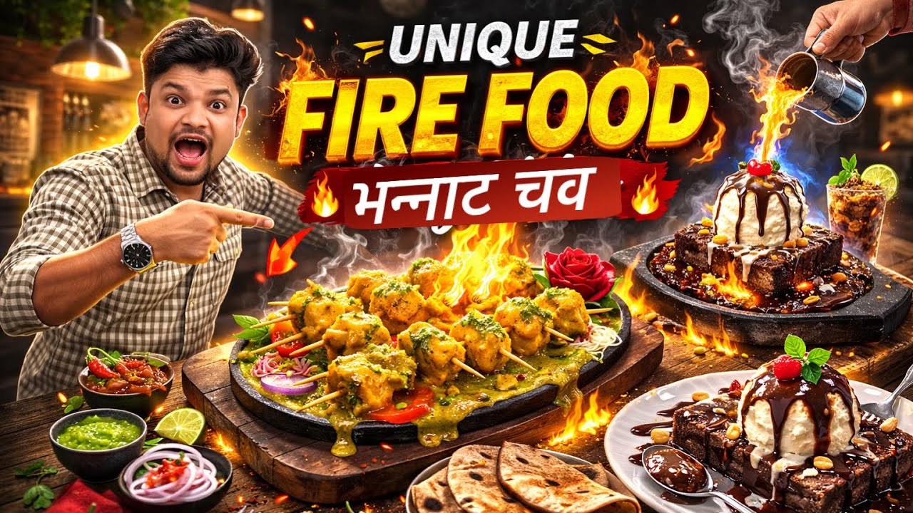 Unique Fire Food 🔥 | हावरट Ep-32 | Crazy Sizzler & Fire Dessert Experience 😍| Rivaj Restaurant 