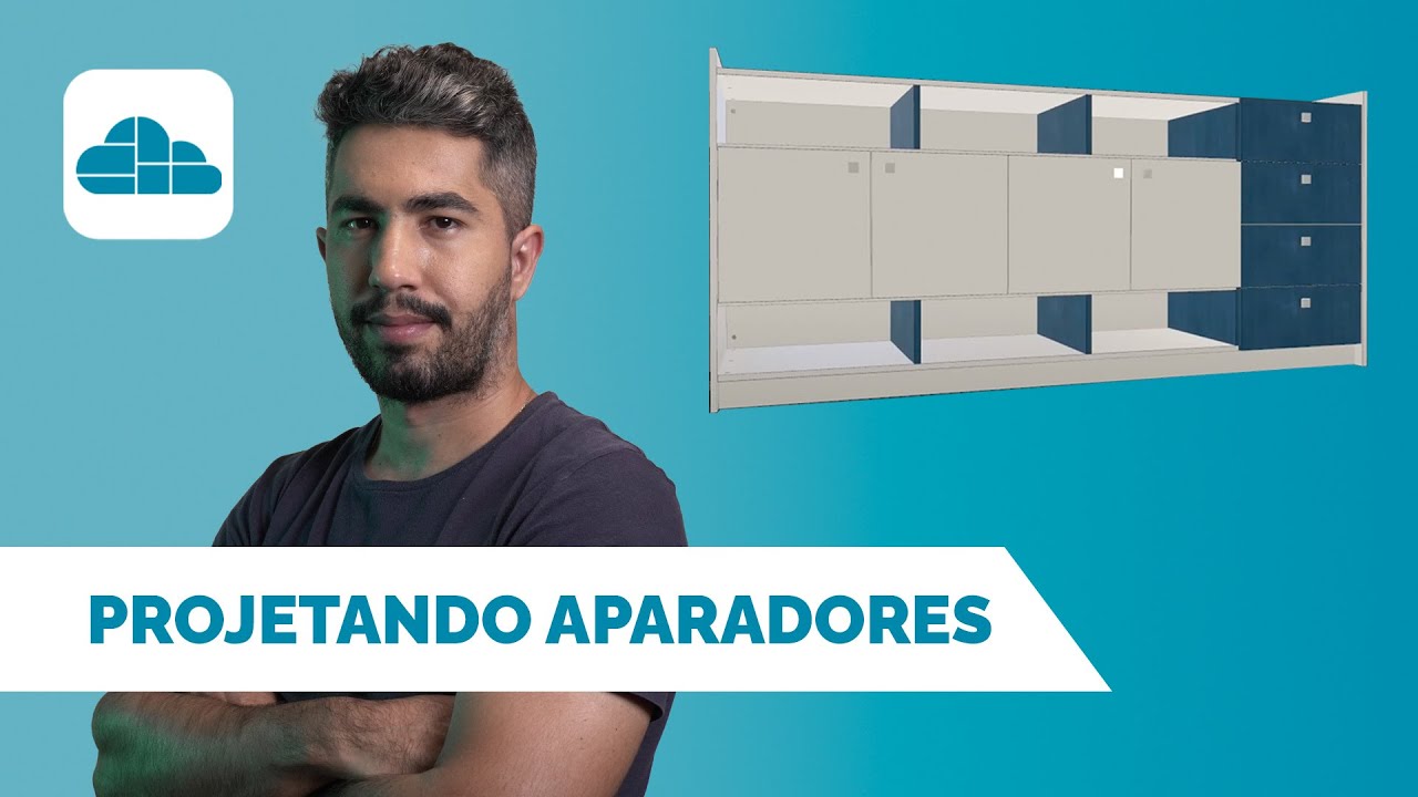 Projetando aparadores no Cortecloud - Com portas de correr e gavetas