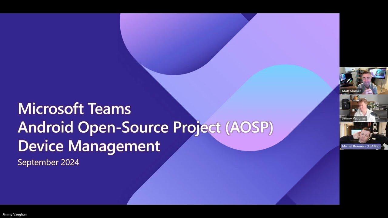 AOSP for Microsoft Teams Devices - Teams Rooms Learning Hour October