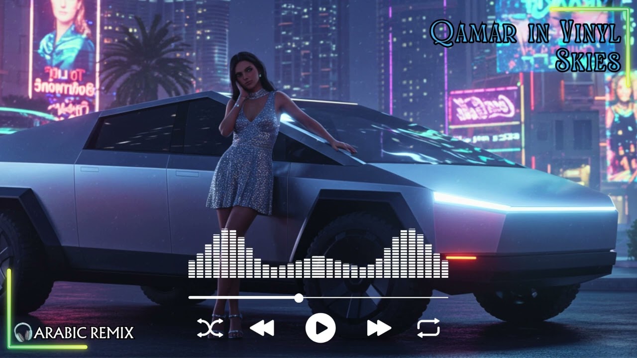 Qamar in Vinyl Skies 🌙 | New Arabic Remix 2026 • Retro Future Middle East EDM