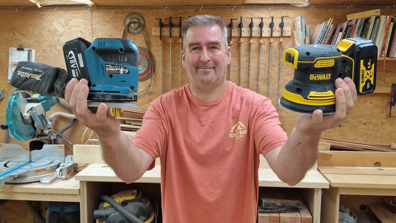Мой обзор аккумуляторной орбитальной шлифовальной машины Makita & DeWalt. #деревообработка #видео...