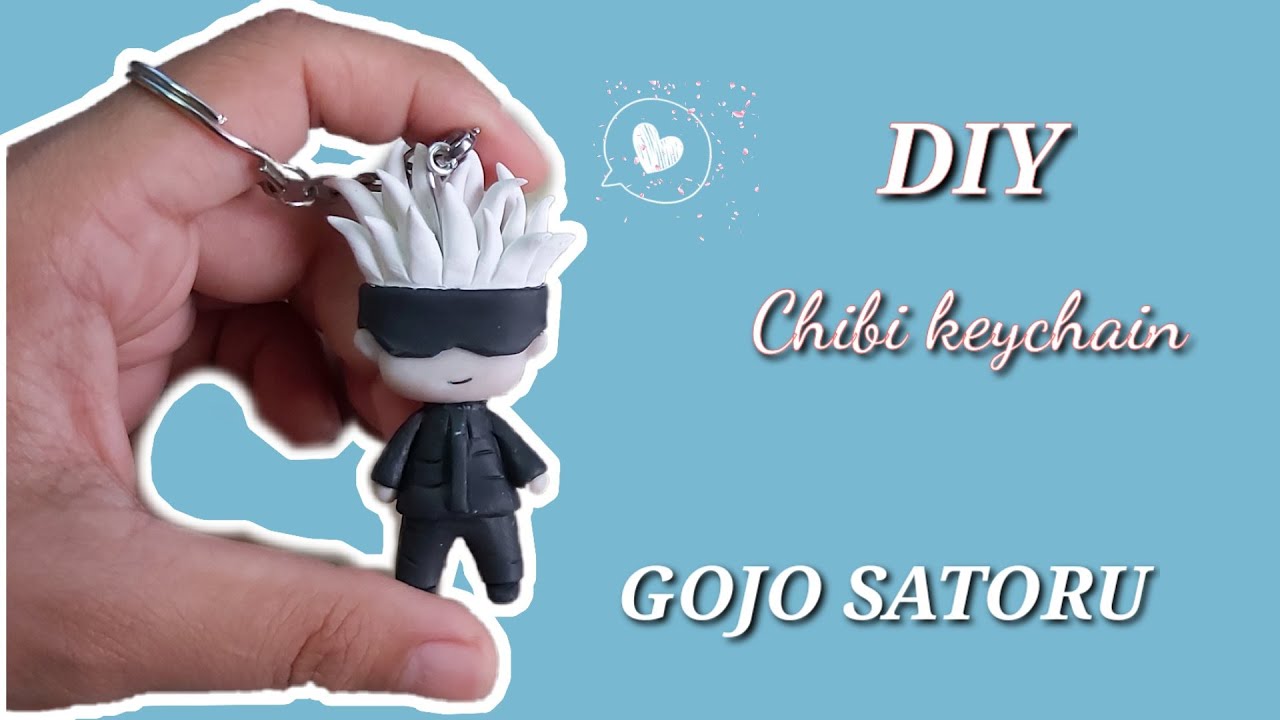 DIY | Gojo Satoru | Polymer clay keychain