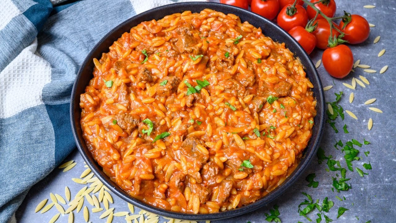 Giouvetsi (Greek Beef Stew with Orzo)