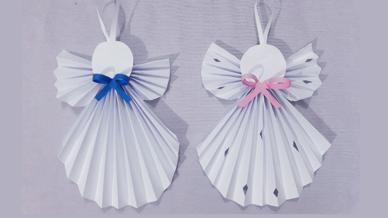Como Fazer um Anjinho Em Papel Para Decoração - Anjinho de Natal - 🎅 - @fazerarte