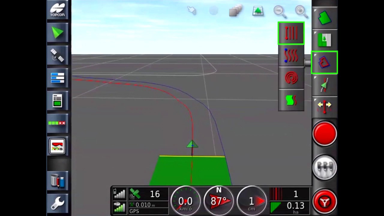 Topcon tippek - határvonal kormányzás