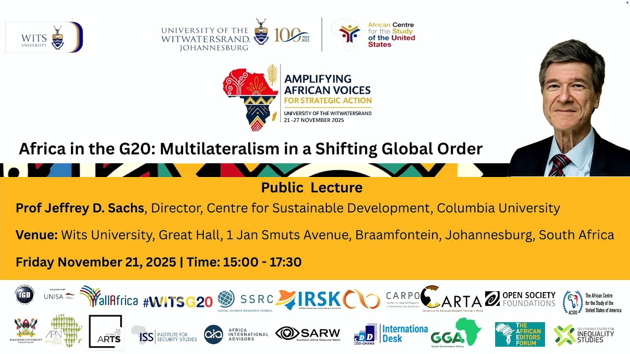 Jeffrey Sachs Public Lecture