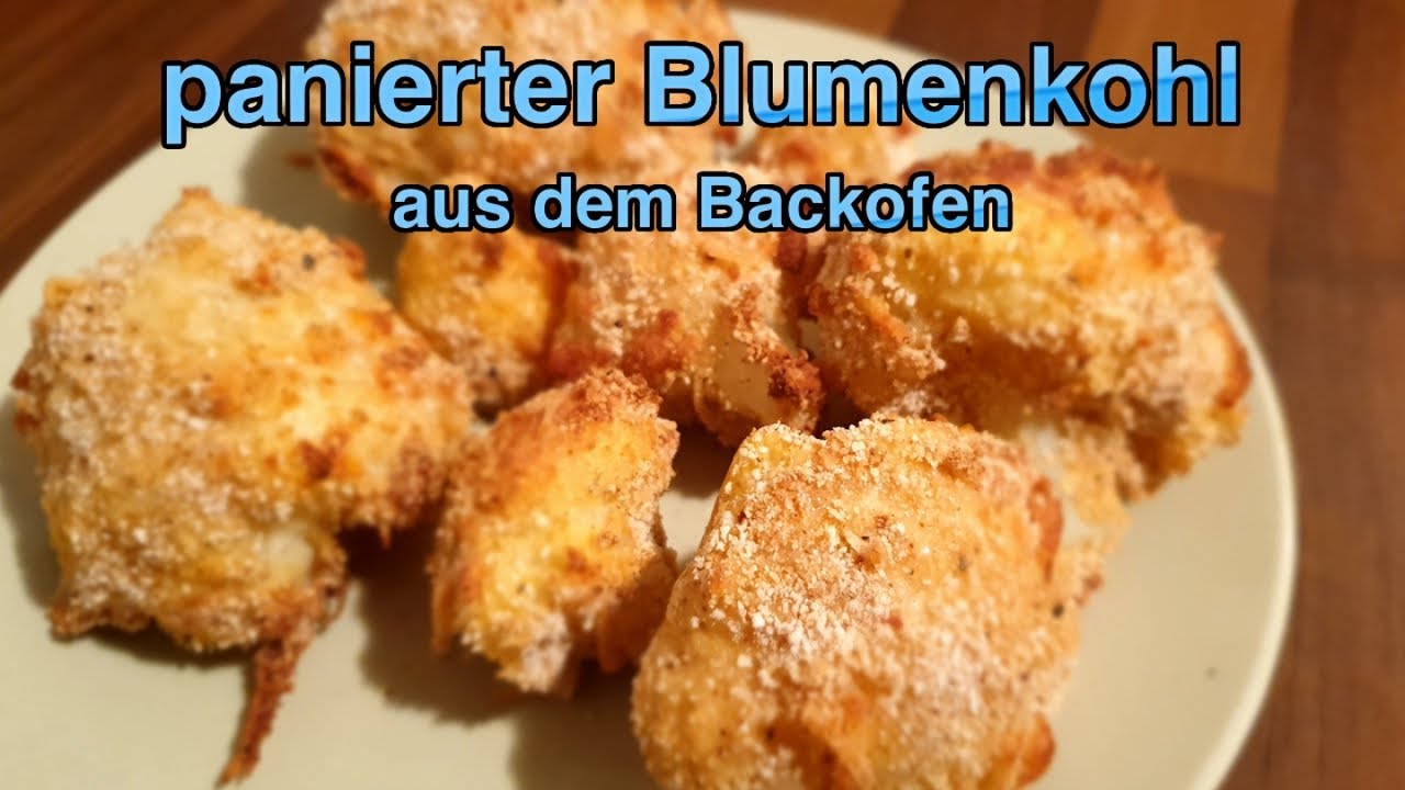 panierter Blumenkohl aus dem Backofen - der Snackspass!