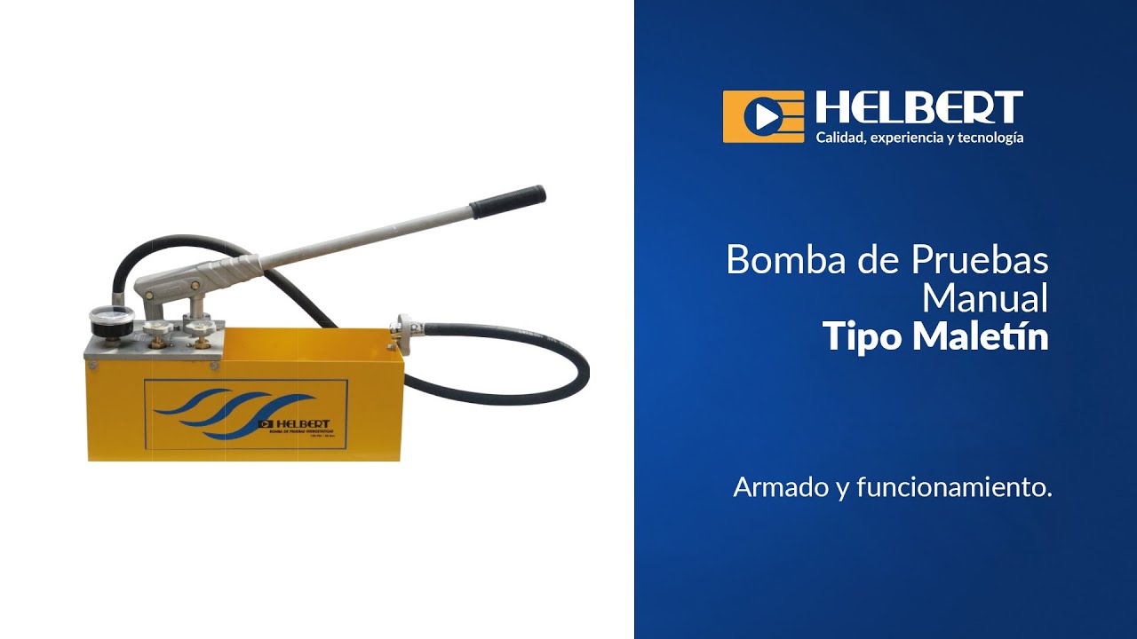 Bomba De Pruebas Hidrostáticas Helbert - Tipo Maletín