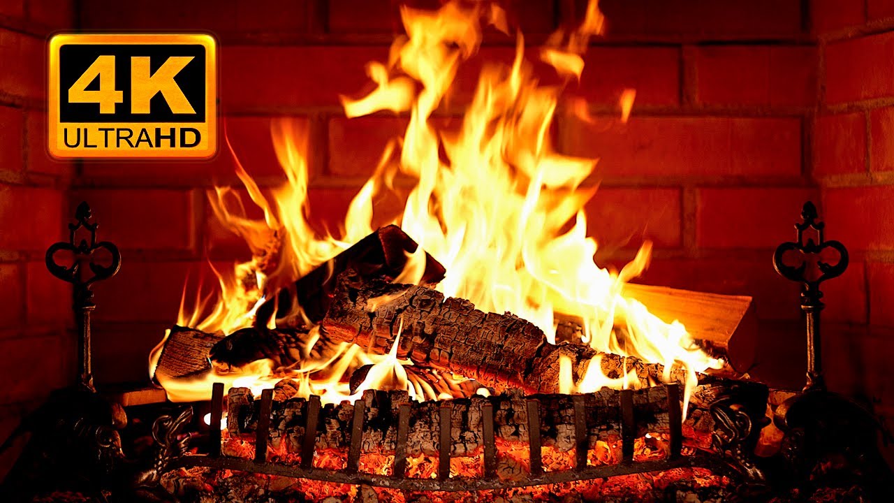 🔥 Cozy Fireplace 4K (12 HOURS). Fireplace with Crackling Fire Sounds. Fireplace Burning 4K