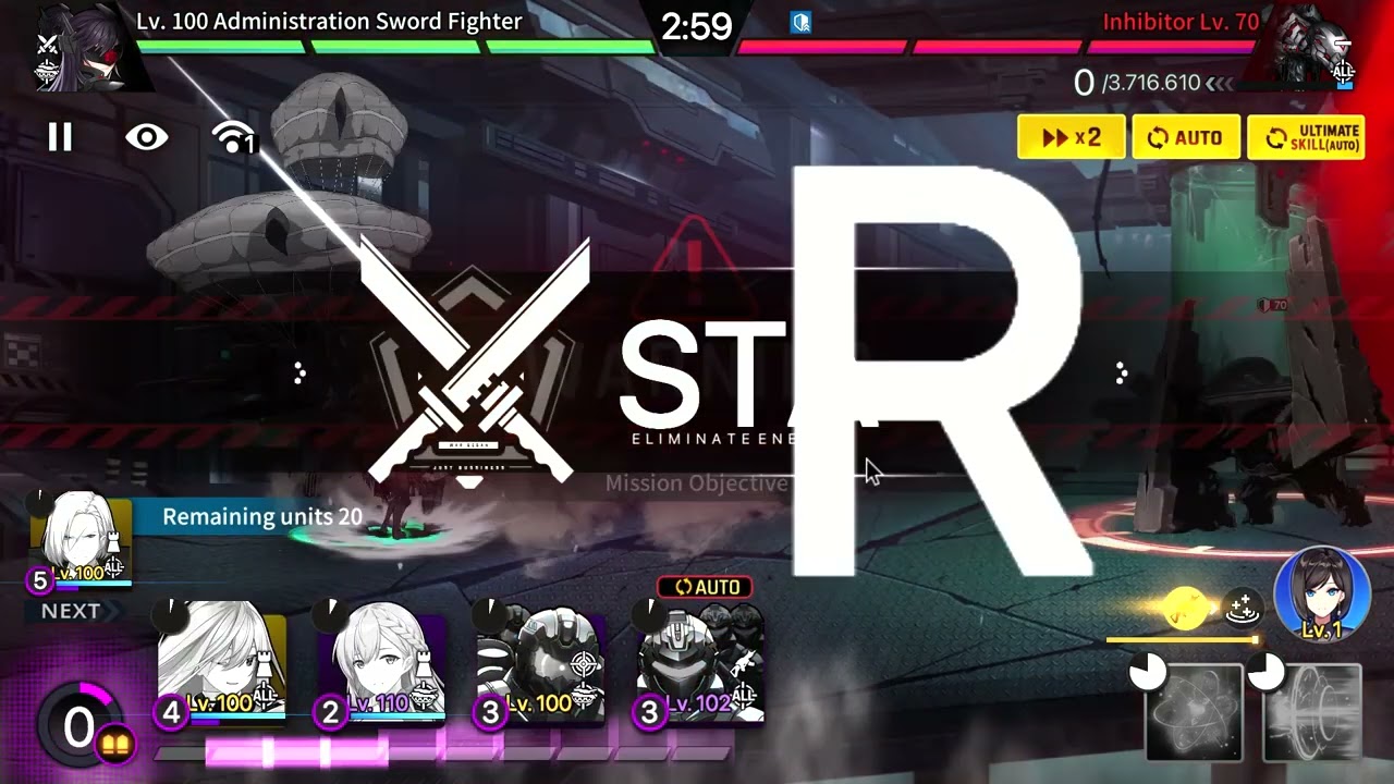 [COUNTER SIDE] New Raid Boss NO CHLOE Auto Guide: Inhibitor Lv70