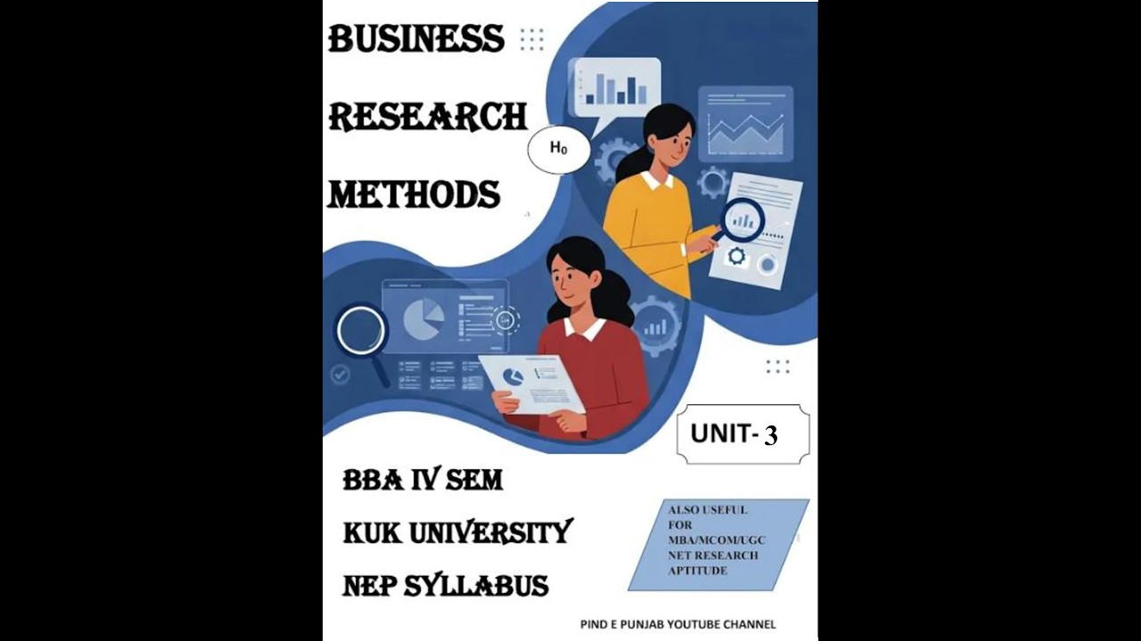 Business Research Methods BBA 4th Sem NEP KUK University UNIT 3  MBA 2ND SEM MCOM IST SEM KUK