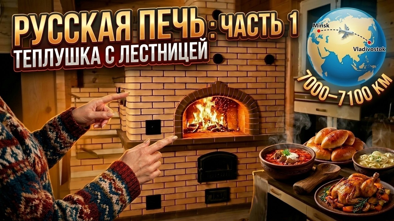 🔥Русская печь «Теплушка» с лестницей: Шедевр, который мы создали во Владивостоке!