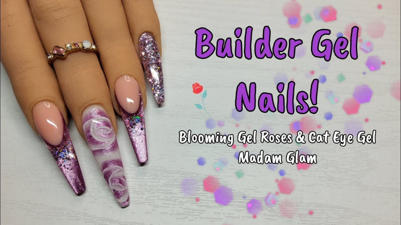 HARD GEL/BUILDER GEL NAILS | CAT EYE & BLOOMING GEL! | MADAM GLAM