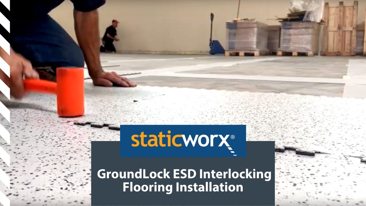 StaticWorx GroundLock ESD Interlocking Flooring Installation