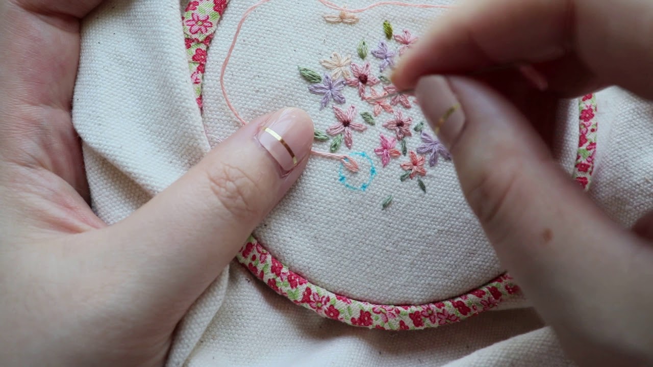 블랑주니의 프랑스자수 - 레이지데이지 스티치 lazy-daisy stitch